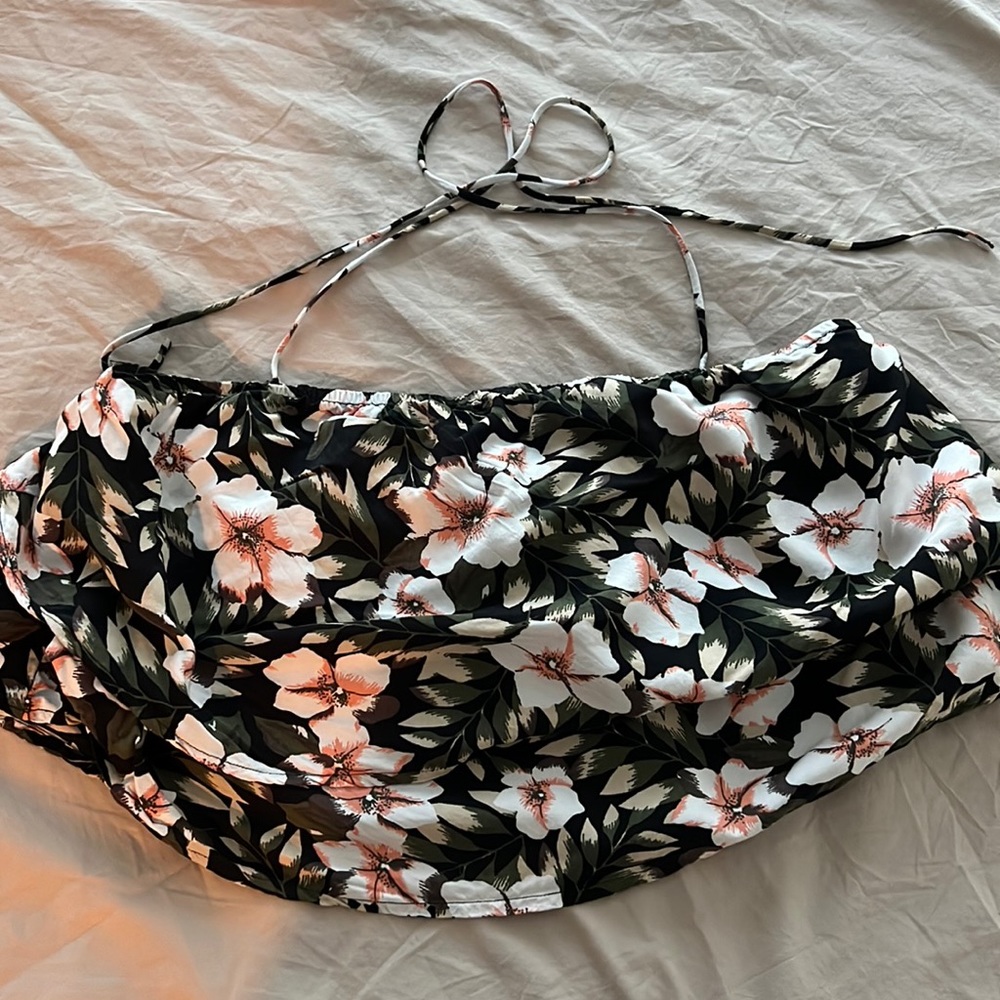 Tropical Halter Crop Top